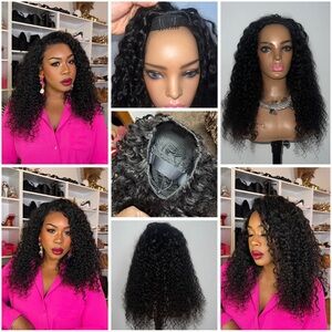 Half Wig Water Wave Human Hair in 22 inch 180% Density